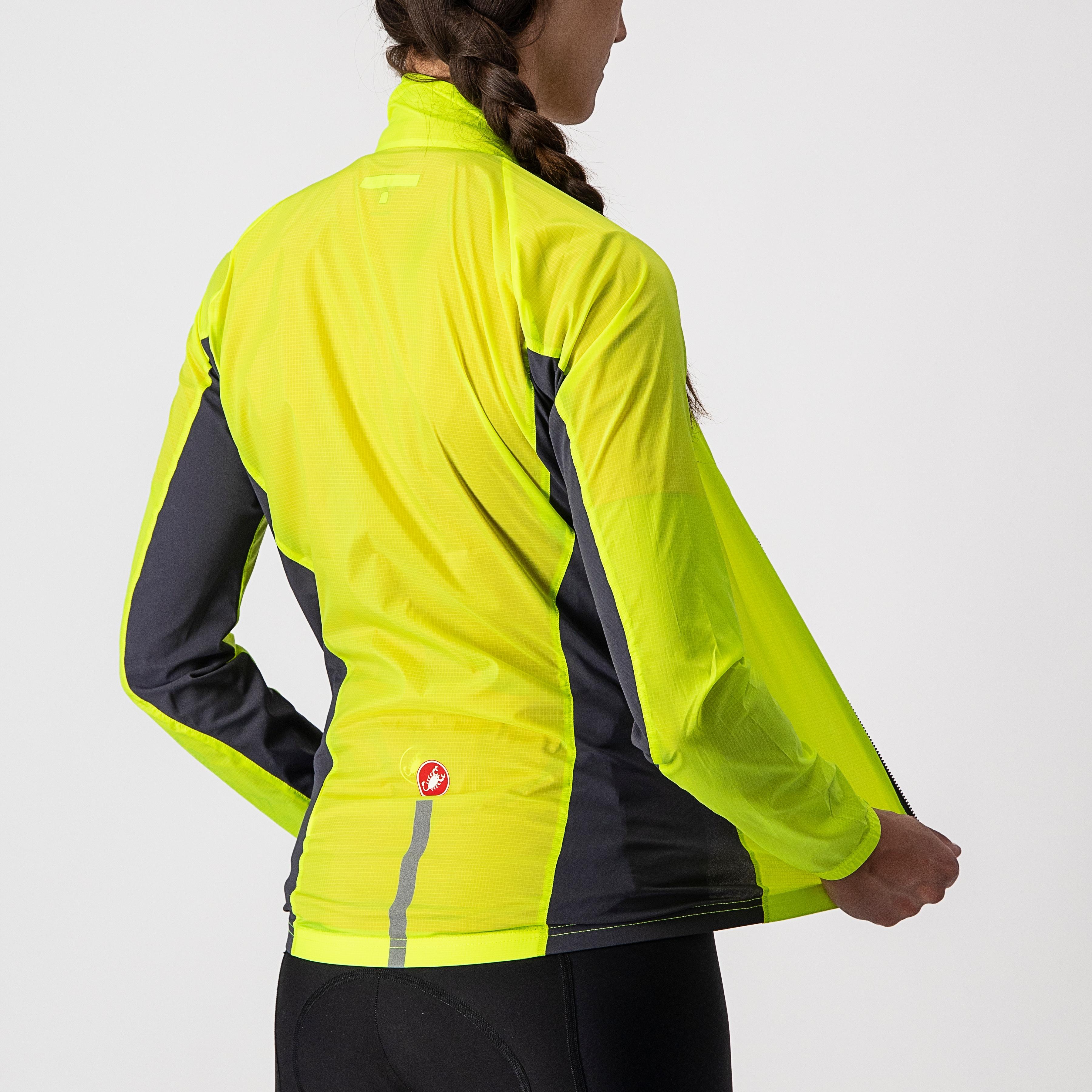 Squadra stretch w jacket - yellow fluo/dark gray - castelli