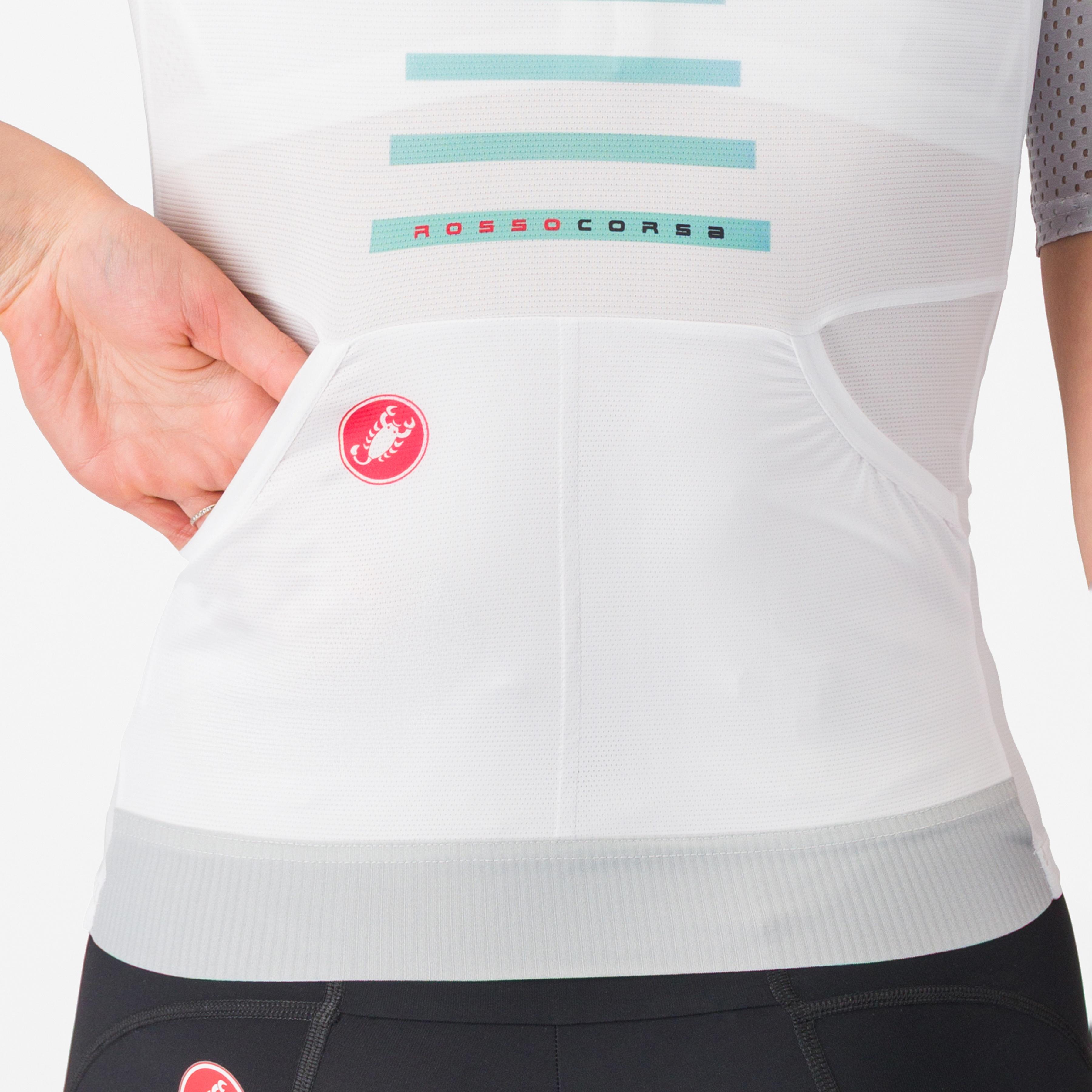 Free speed 3 w race top - white/silver gray - castelli