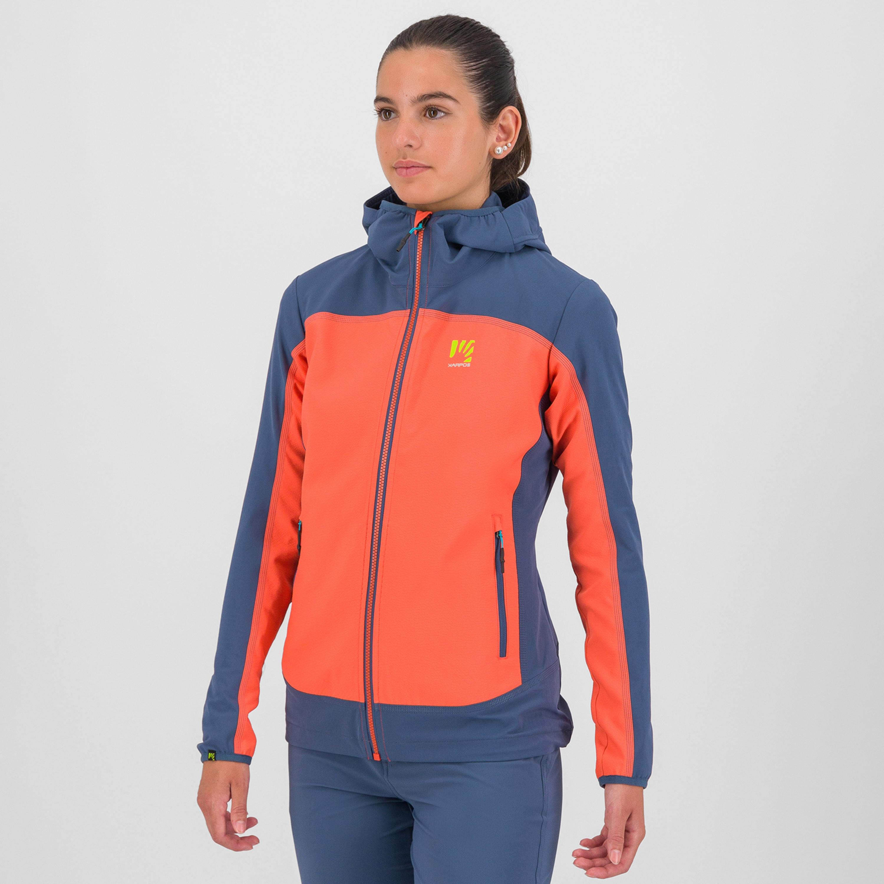 Parete w jacket - hot coral/vintage indigo - karpos