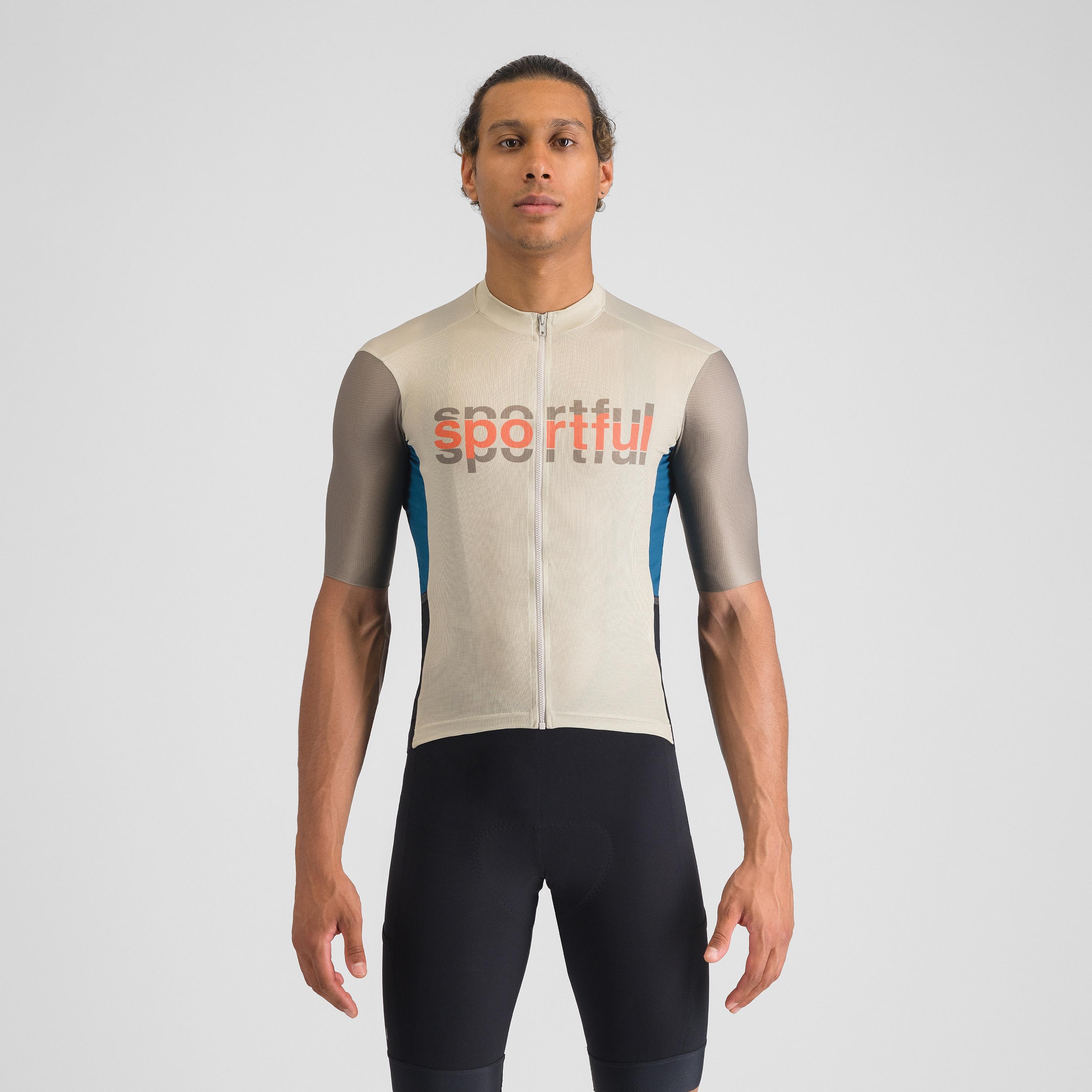 Supergiara logo jersey - abbey stone/olive green - sportful