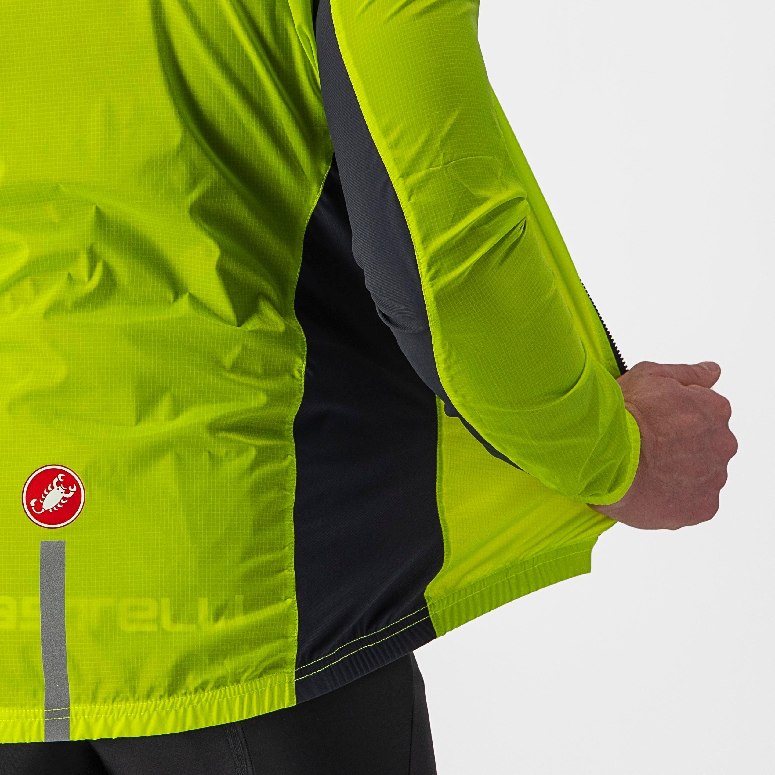 Squadra stretch jacket - electric lime/dark gray - castelli