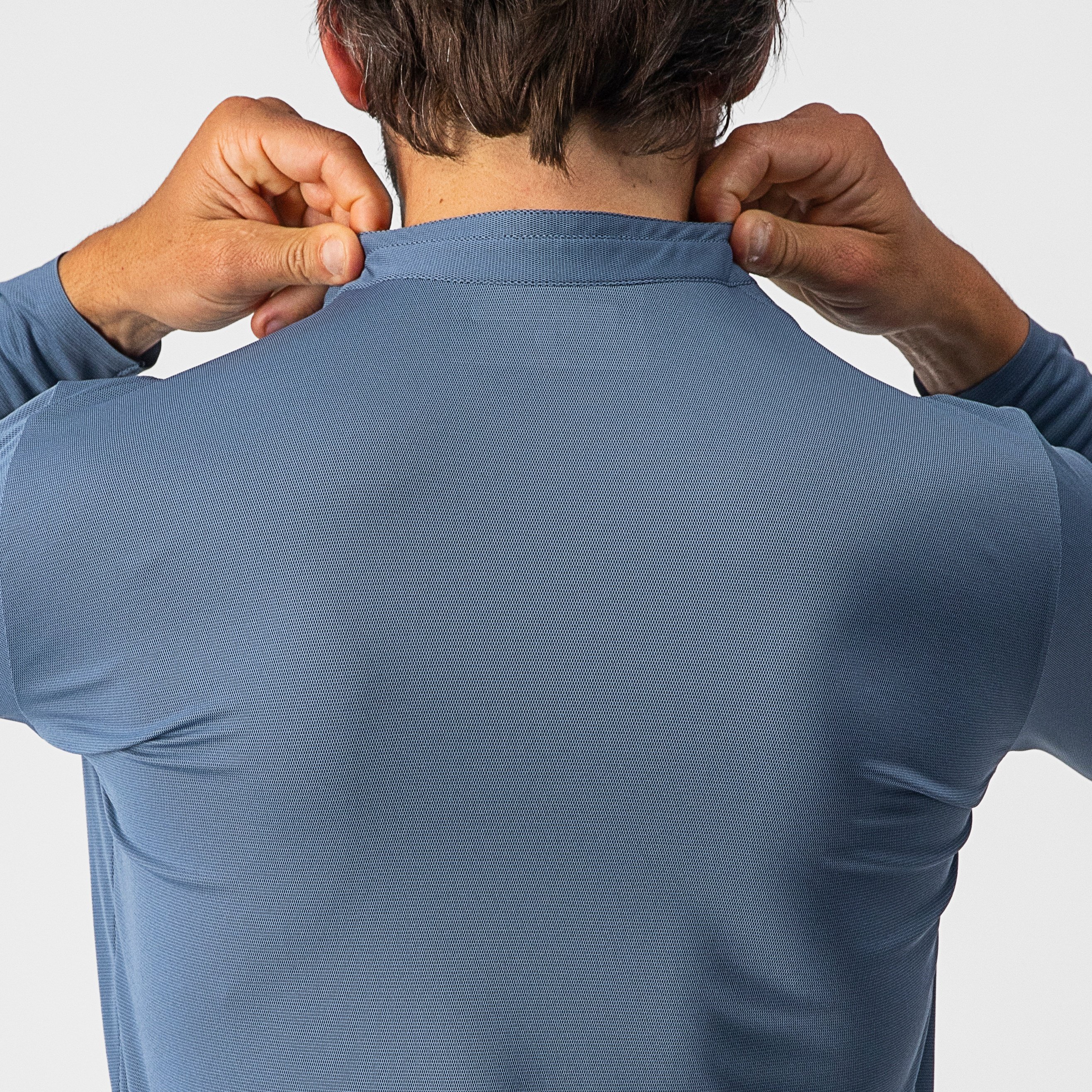 Tech 2 henley ls - light steel blue - castelli