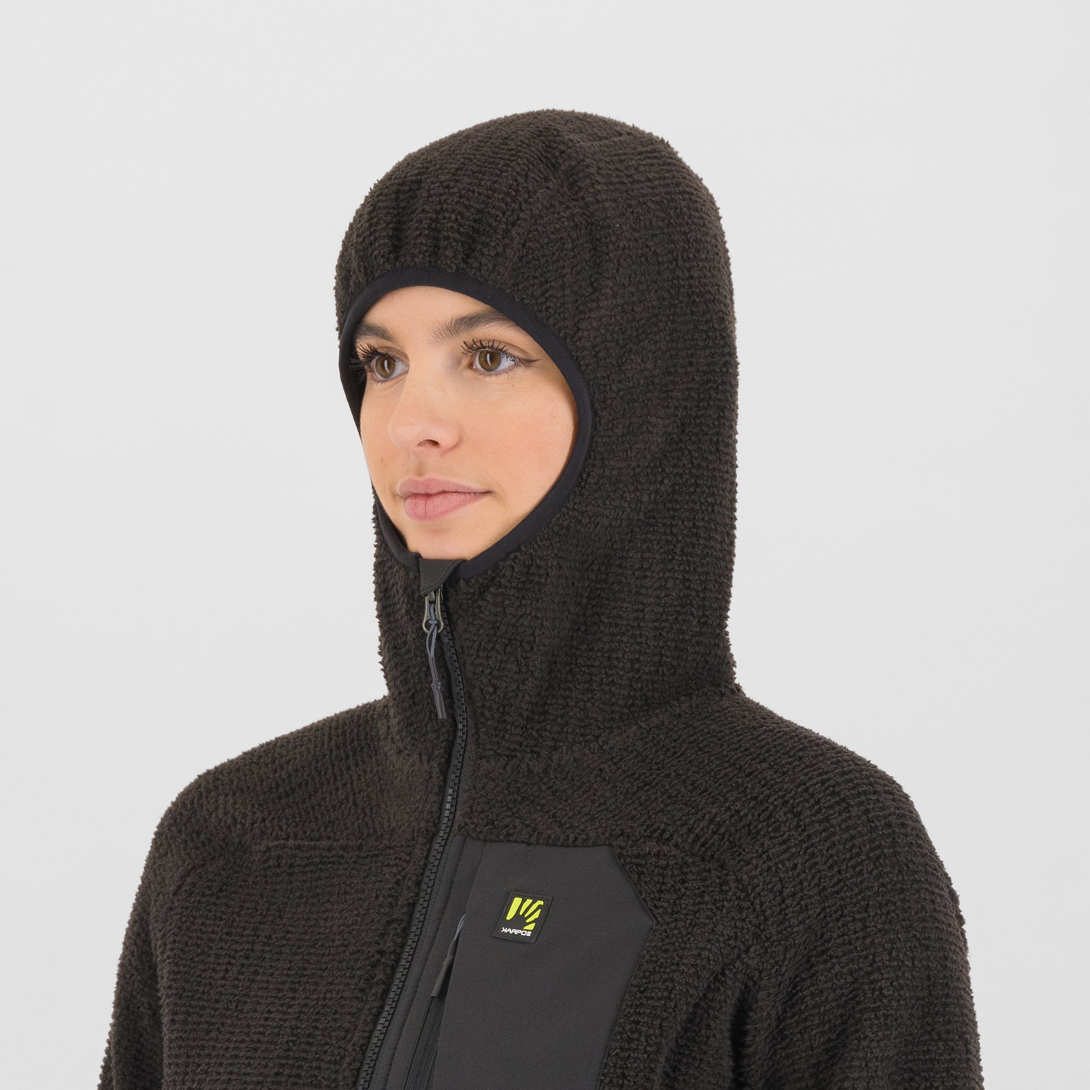 Rocchetta evo hoodie w fleece - black - karpos