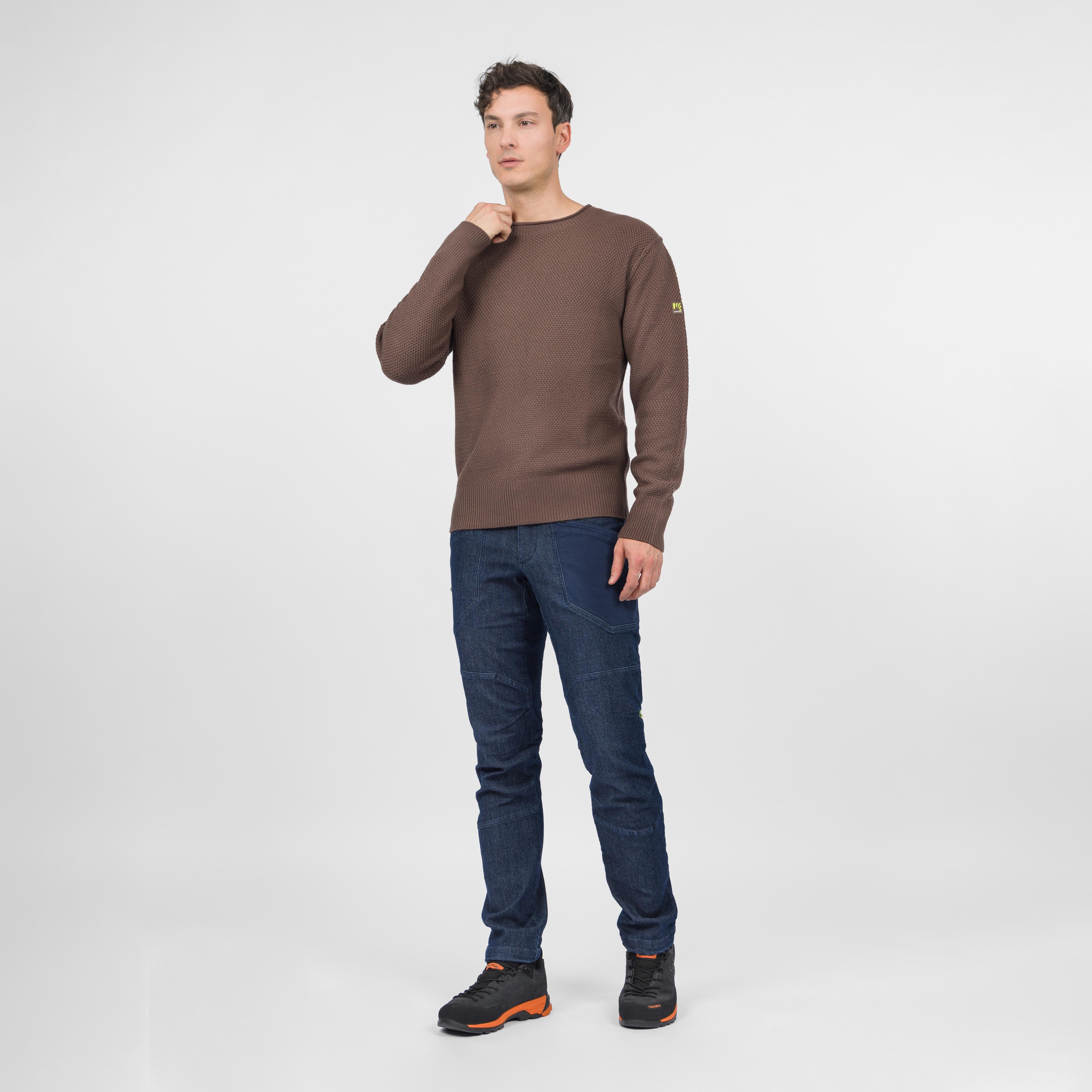 Ermellino crewneck sweater - gianduia brown - karpos