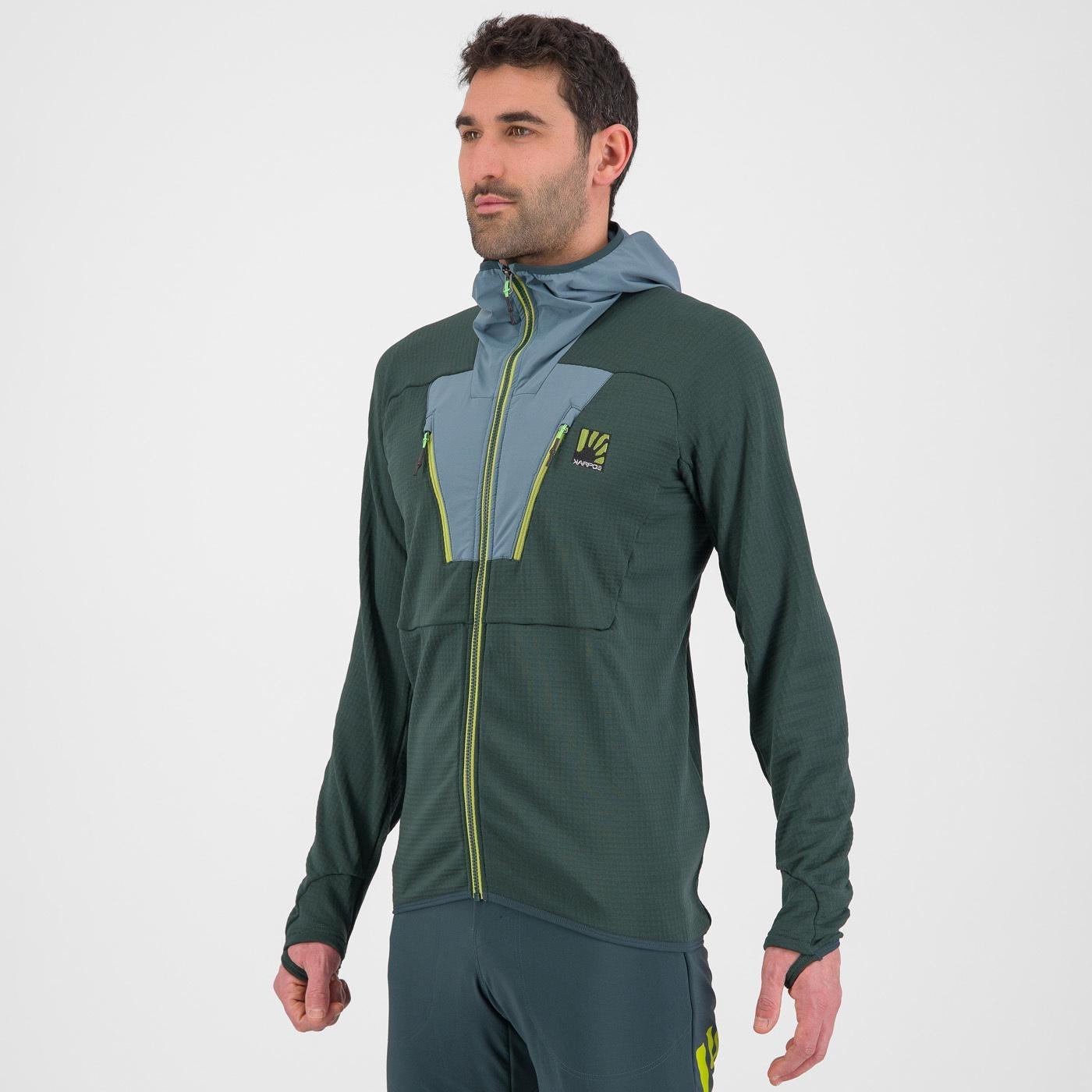 Highest hoodie fleece - forest/north atlantic - karpos