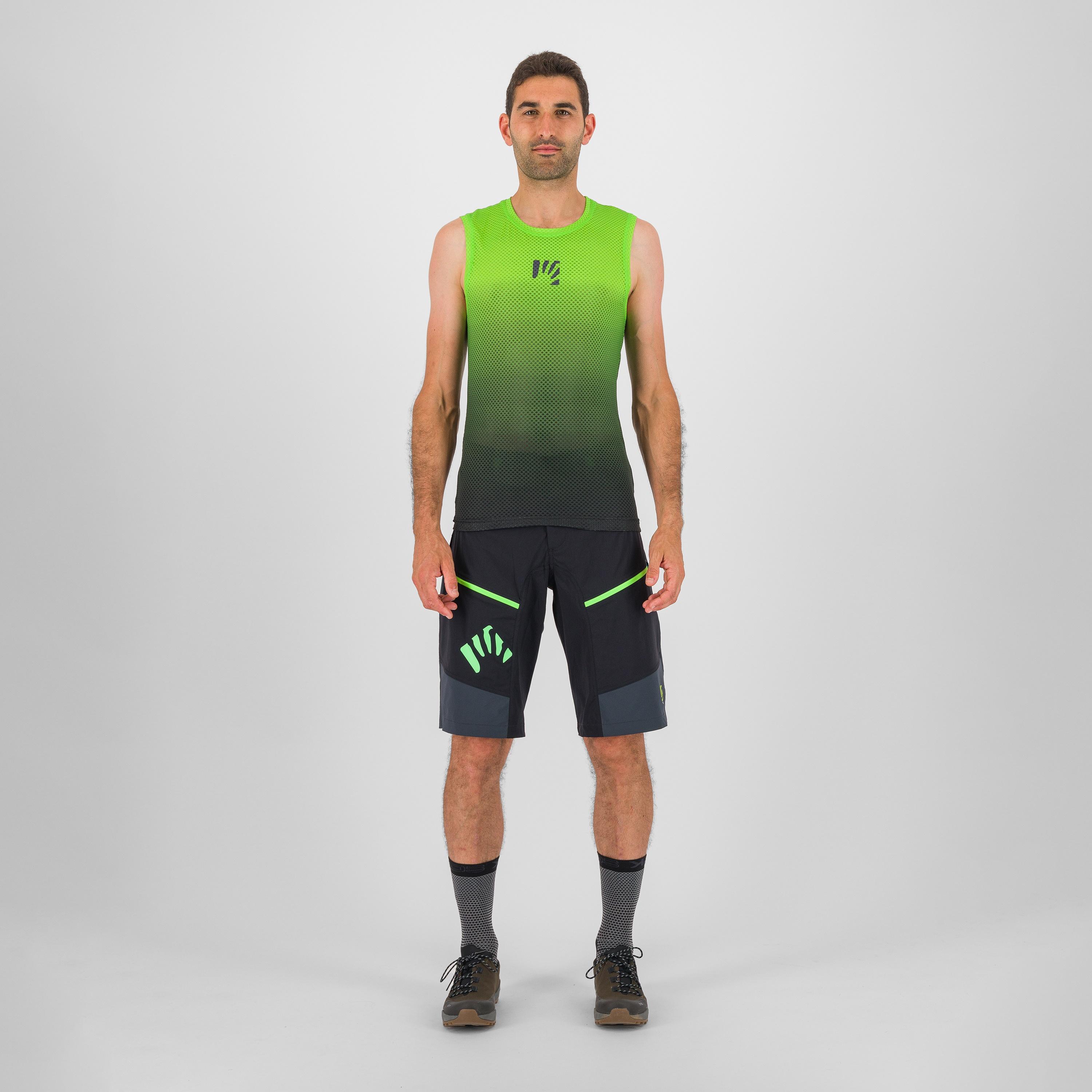 Verve mesh sleeveless - black/jasmine green - karpos