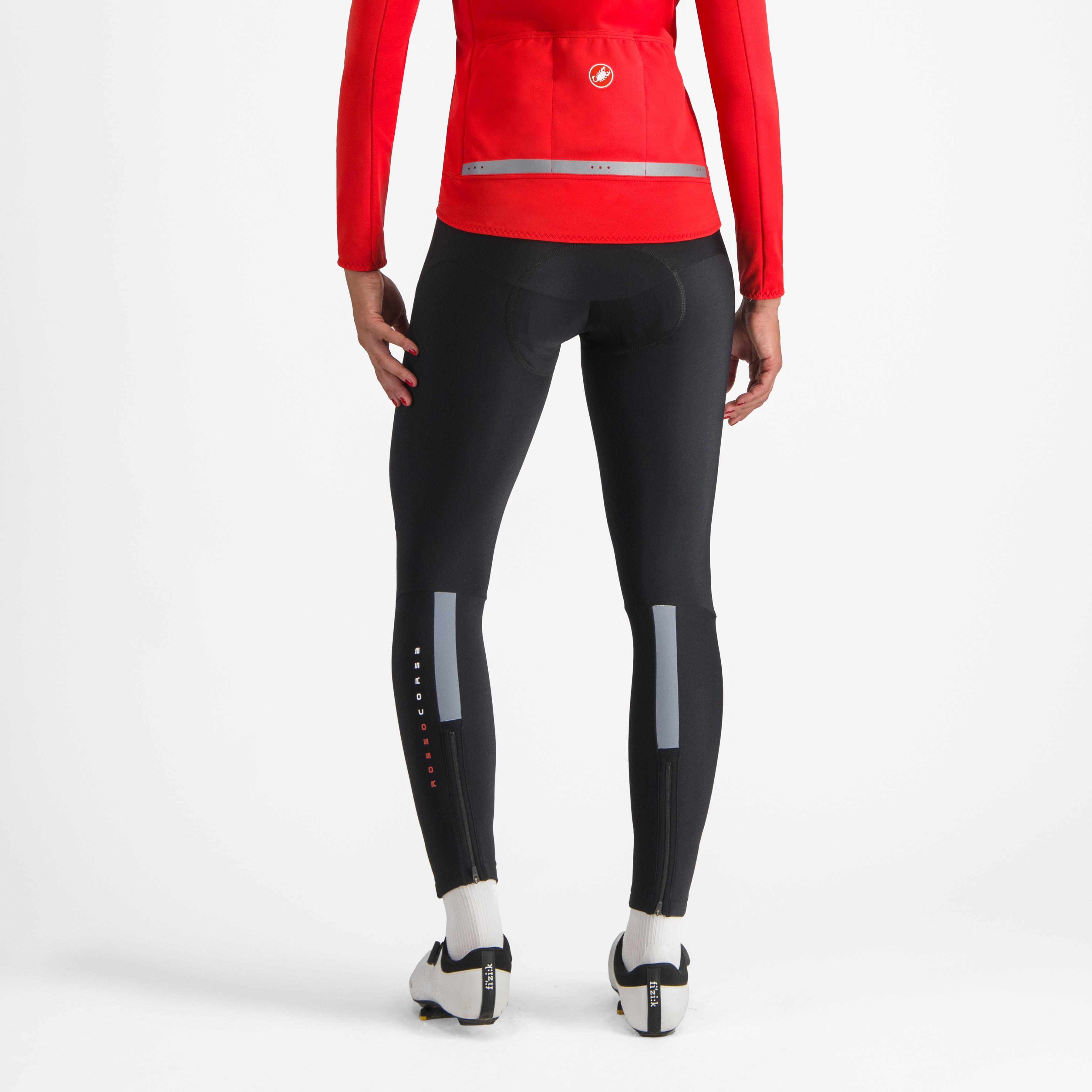 Sorpasso ros  w bibtight - black/silver reflex - castelli