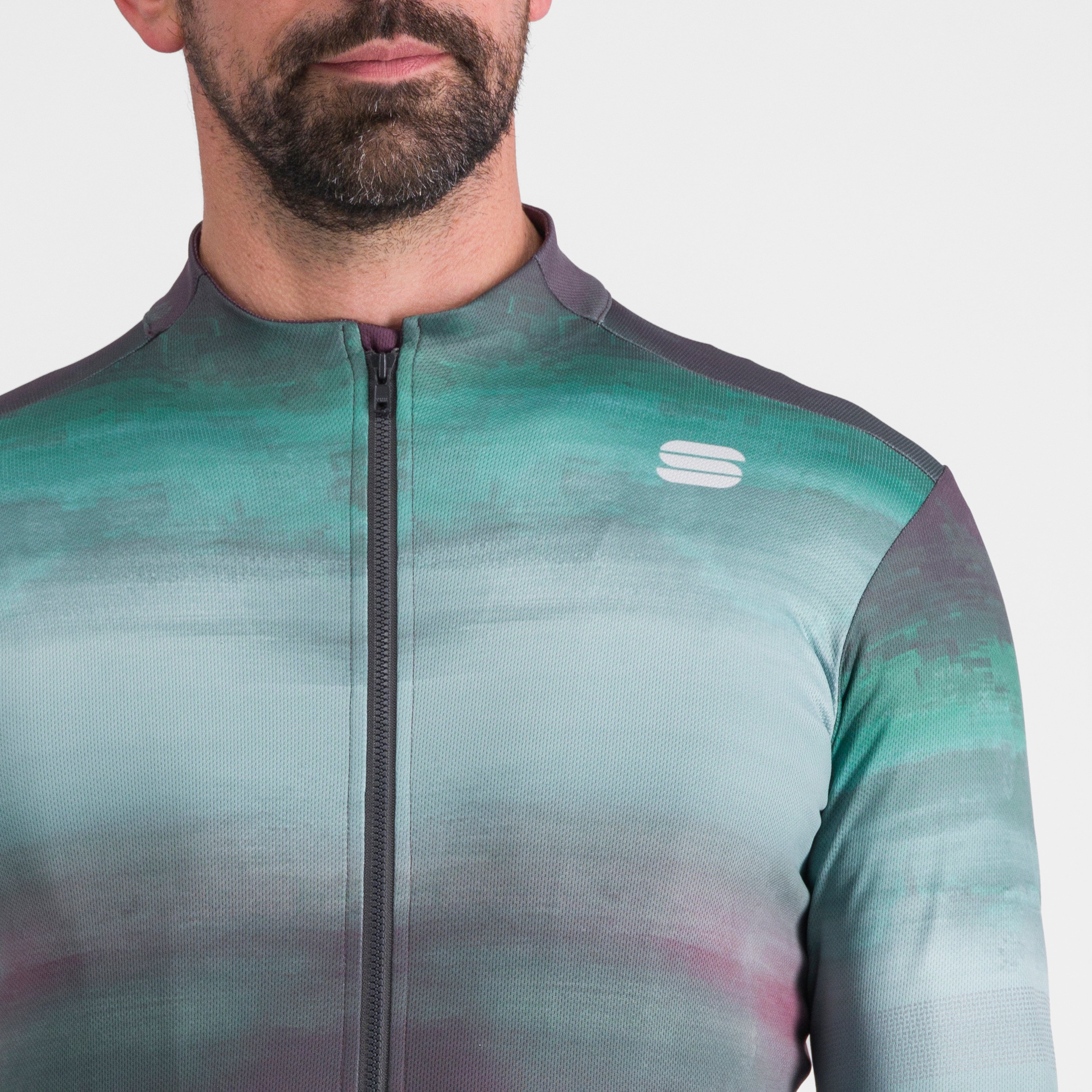 Flow  supergiara thermal jersey - huckleberry shrub green - sportful